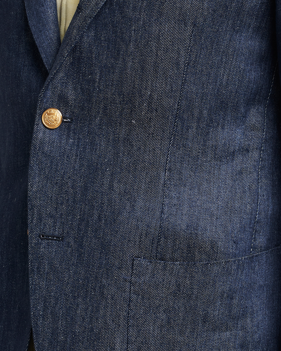 Mies | Pikkutakit | Beams F | Patch Pocket Linen Blazer Indigo