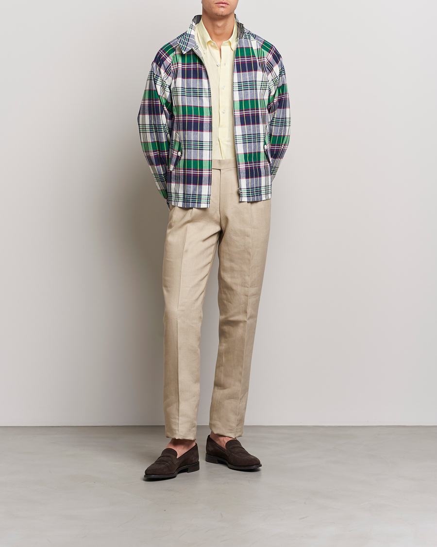 Mies | Takit | Beams F | Driving Blouson Blue Madras