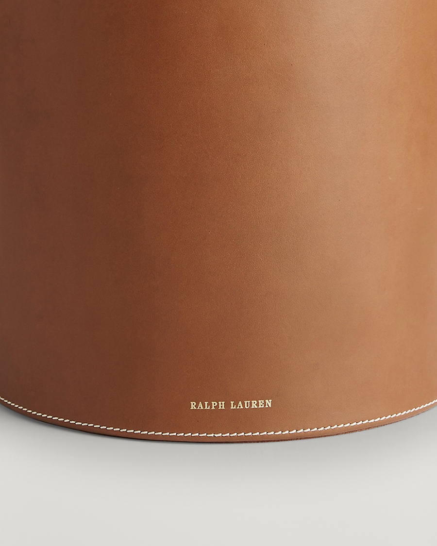 Mies |  | Ralph Lauren Home | Brennan Leather Waste Bin Saddle Brown