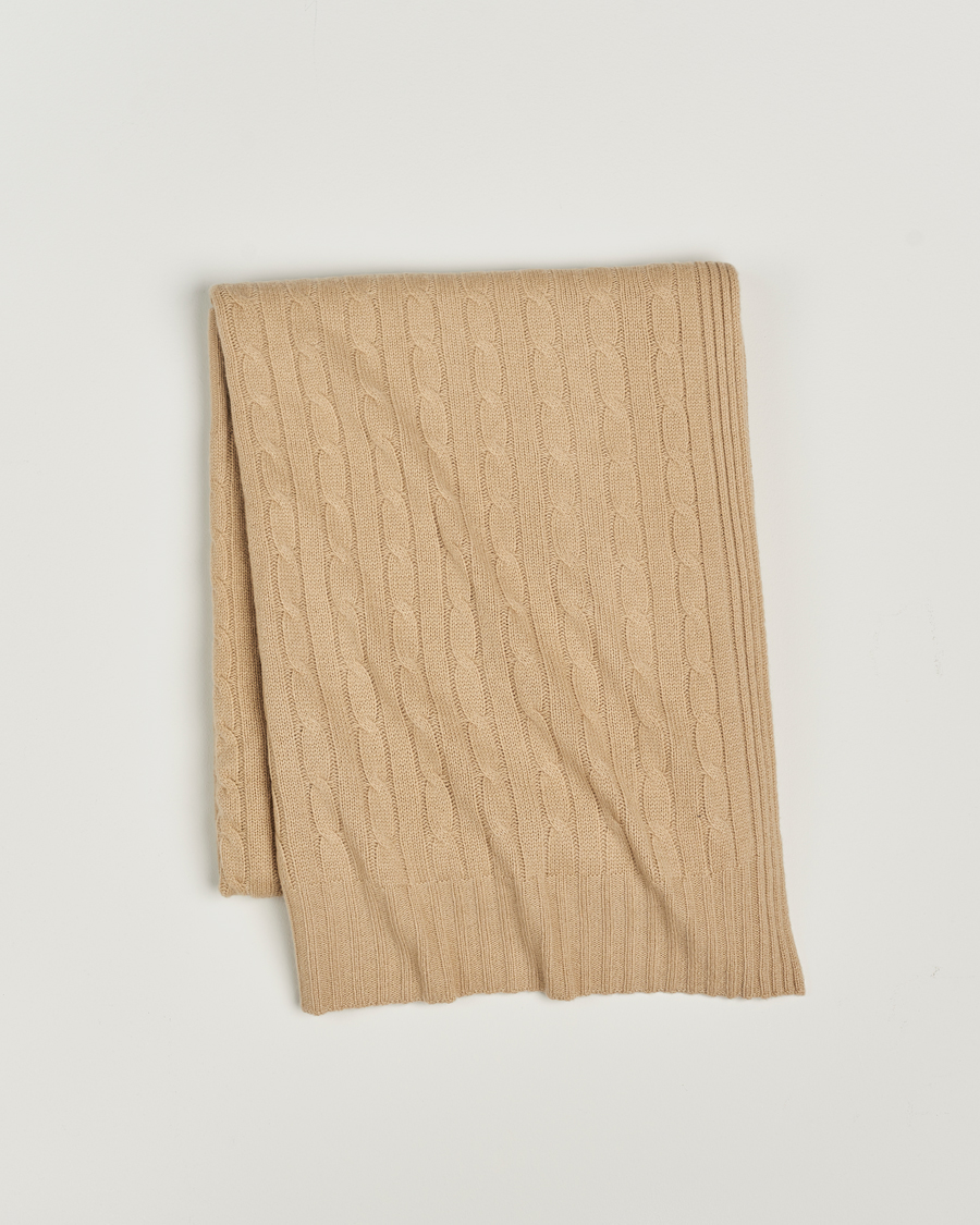 Mies | Ralph Lauren Home Cable Knitted Cashmere Throw Chamoiz | Ralph Lauren Home | Cable Knitted Cashmere Throw Chamoiz