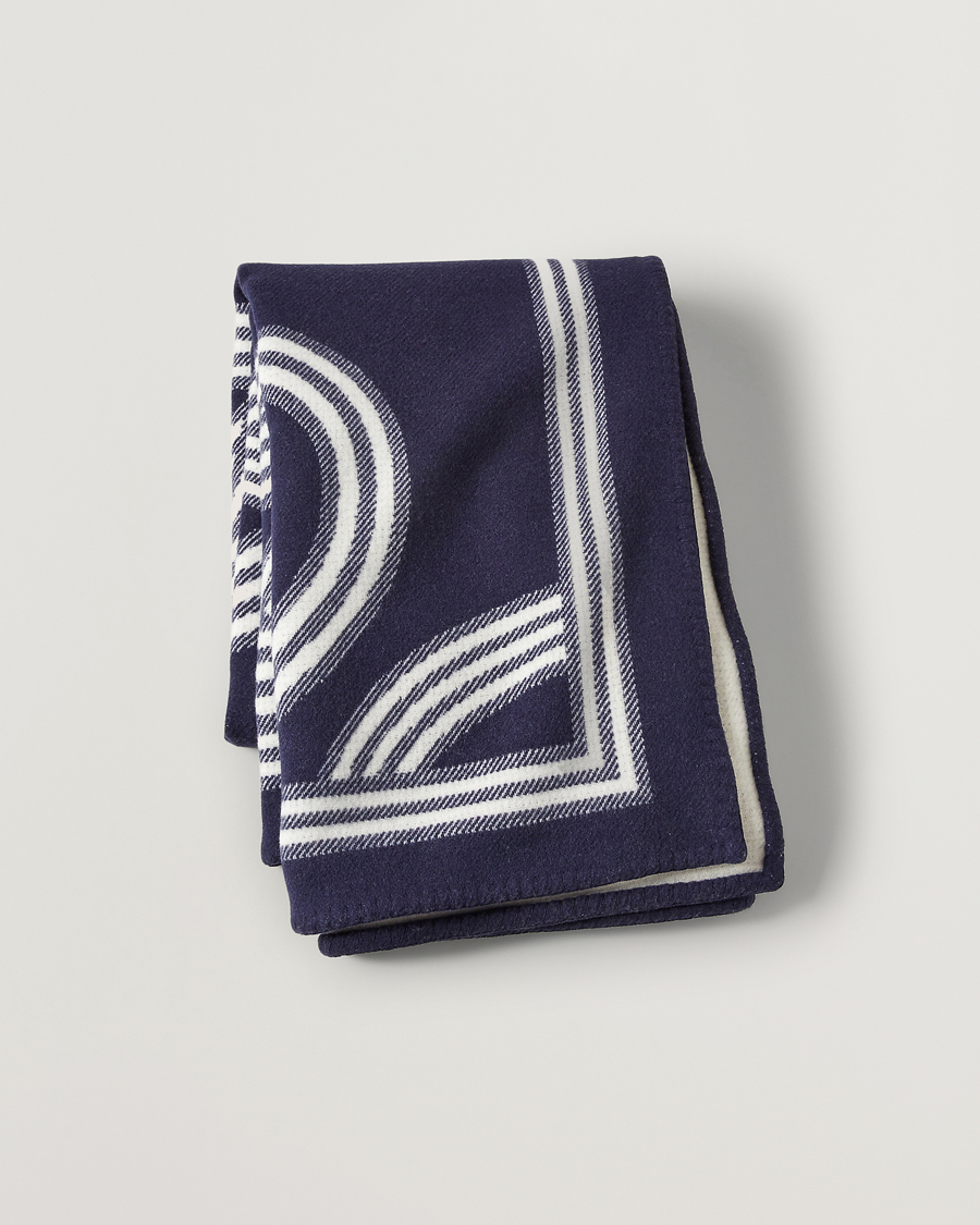 Mies | Ralph Lauren Home Berken Wool/Cashmere Signature Logo Blanket Navy | Ralph Lauren Home | Berken Wool/Cashmere Signature Logo Blanket Navy