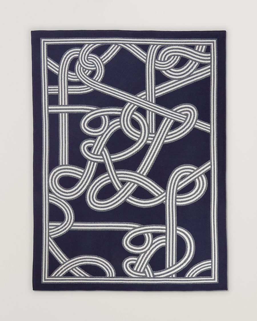 Mies | Ralph Lauren Home Berken Wool/Cashmere Signature Logo Blanket Navy | Ralph Lauren Home | Berken Wool/Cashmere Signature Logo Blanket Navy