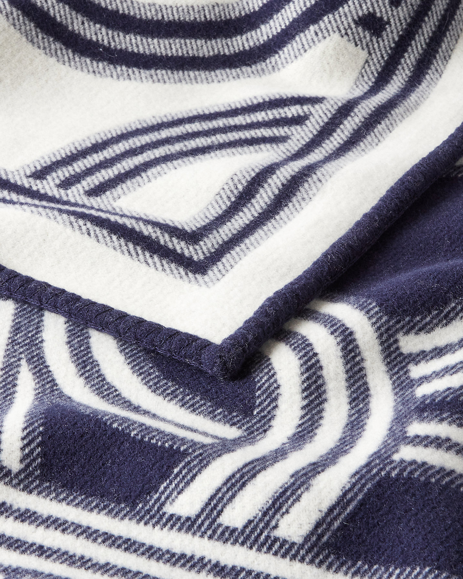 Mies | Ralph Lauren Home Berken Wool/Cashmere Signature Logo Blanket Navy | Ralph Lauren Home | Berken Wool/Cashmere Signature Logo Blanket Navy