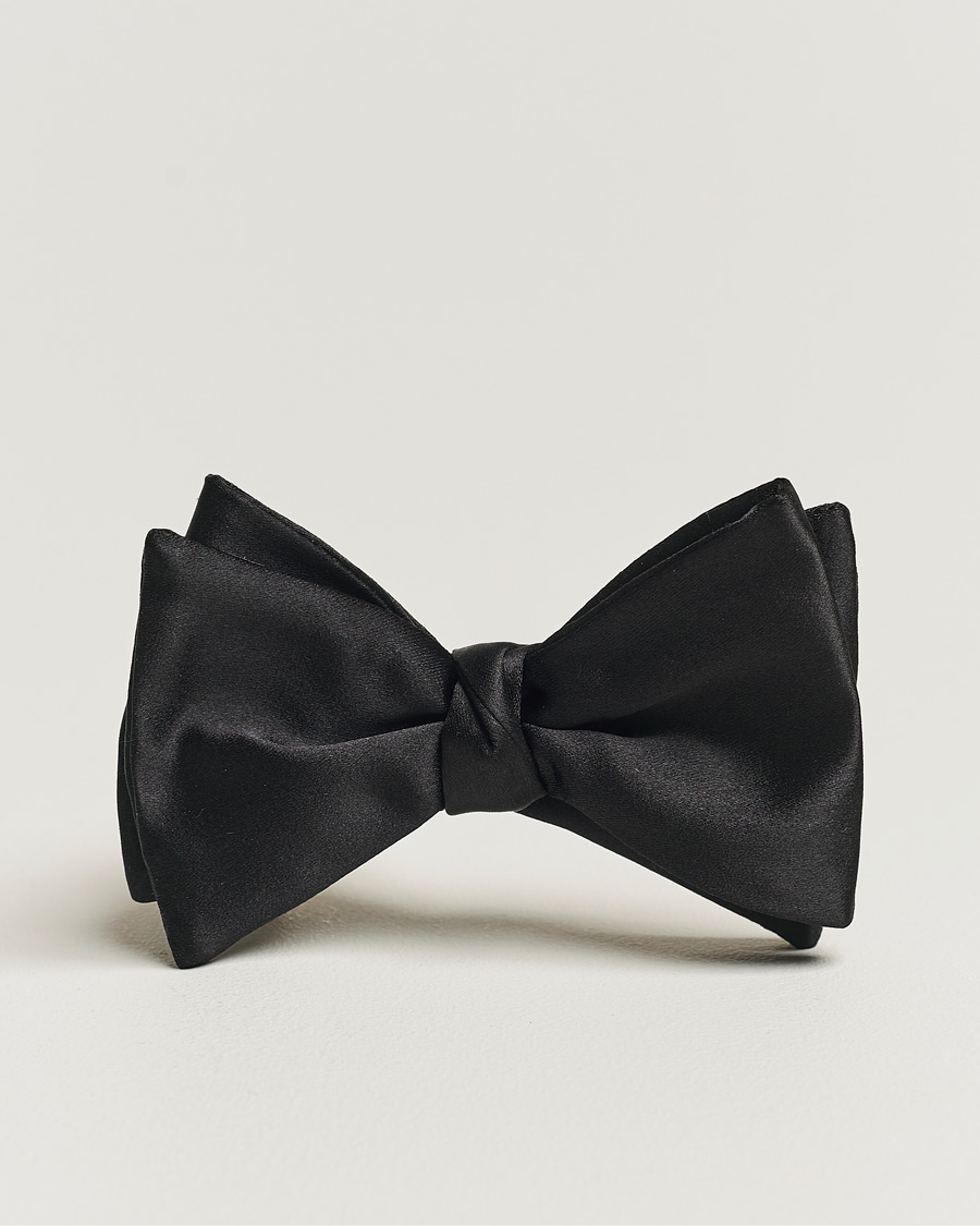Mies | Eton Self-Tie Silk Bow Tie Black | Eton | Self-Tie Silk Bow Tie Black