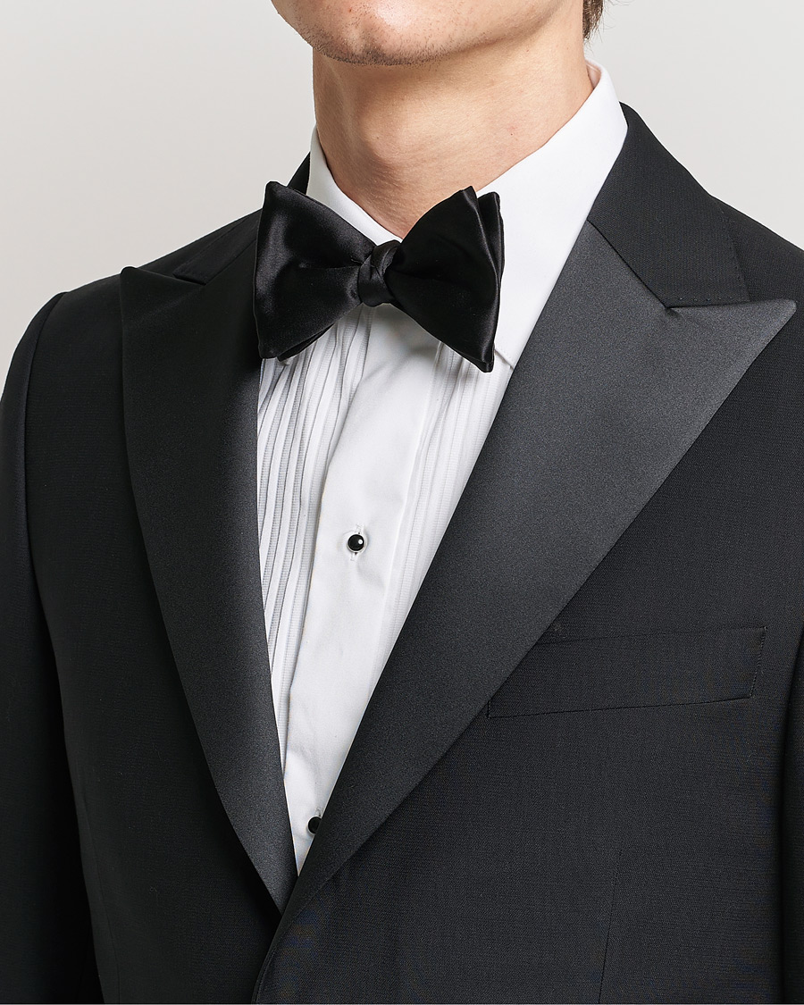 Mies | Eton Self-Tie Silk Bow Tie Black | Eton | Self-Tie Silk Bow Tie Black