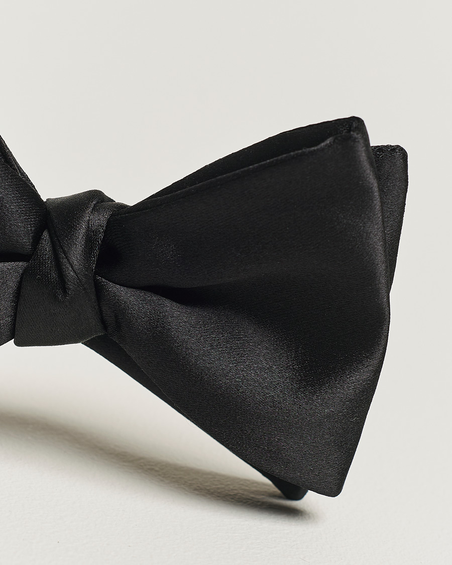 Mies | Eton Self-Tie Silk Bow Tie Black | Eton | Self-Tie Silk Bow Tie Black
