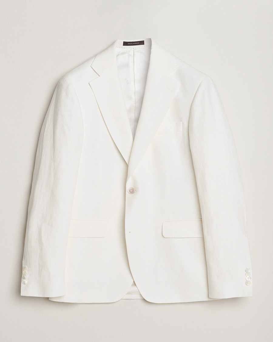 Mies | Pikkutakit | Oscar Jacobson | Fogerty Linen Blazer White