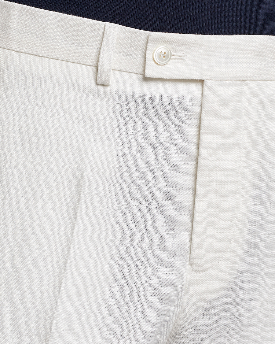 Mies | Housut | Oscar Jacobson | Deccan Linen Trousers White