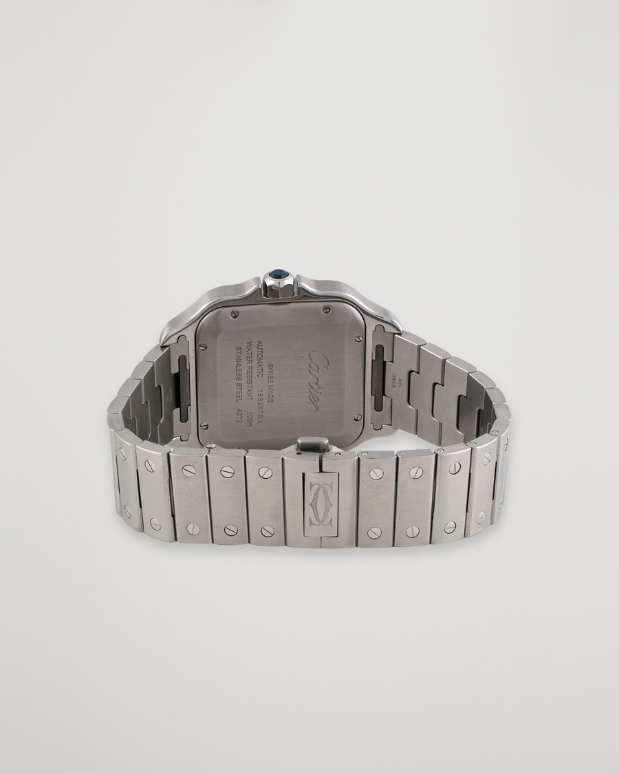 Mies | Pre-Owned & Vintage Watches | Cartier Pre-Owned | Santos De Cartier Steel White