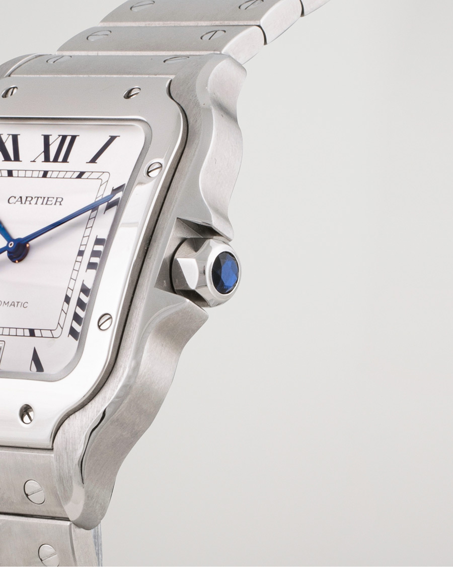 Mies | Pre-Owned & Vintage Watches | Cartier Pre-Owned | Santos De Cartier Steel White