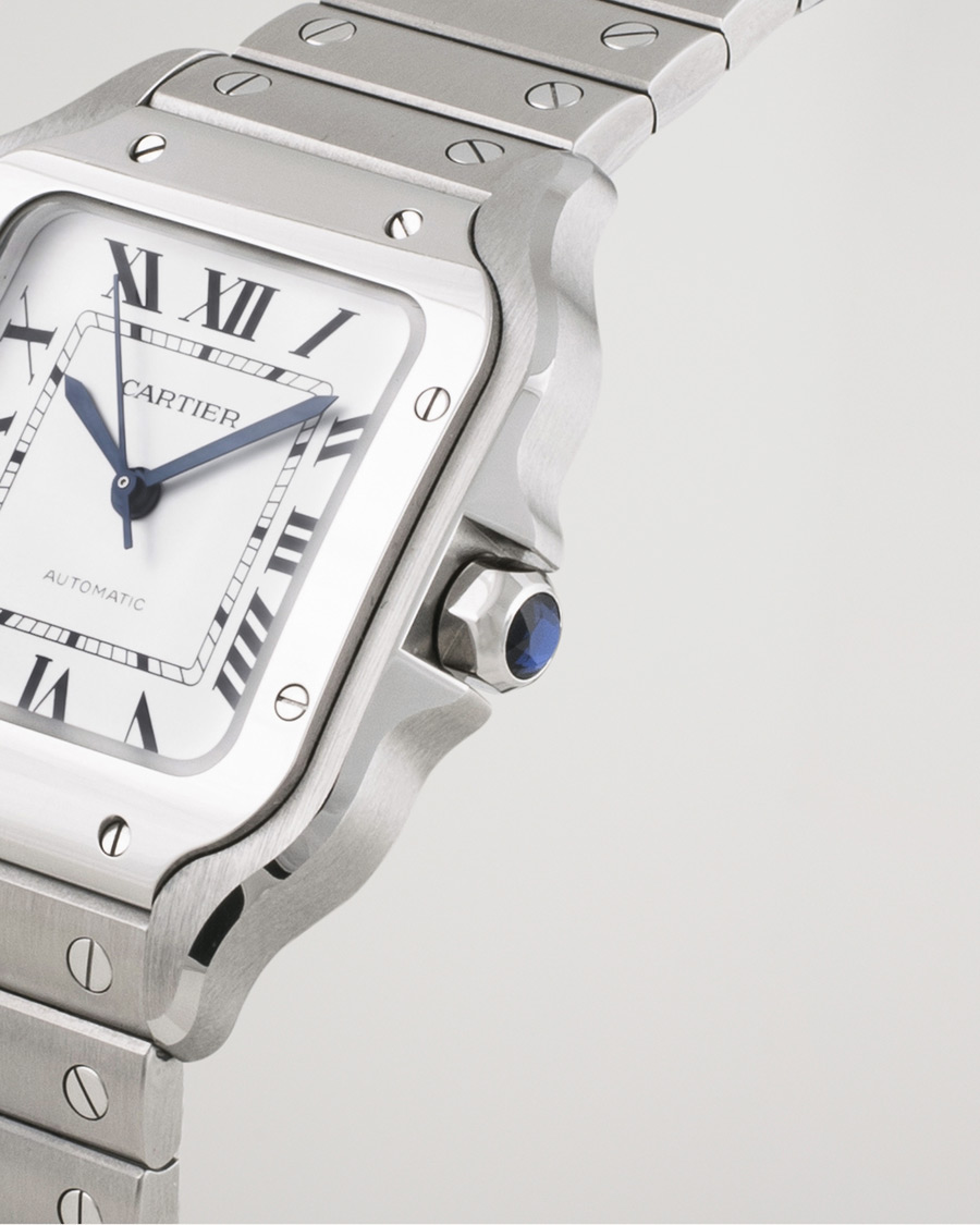 Mies | Pre-Owned & Vintage Watches | Cartier Pre-Owned | Santos De Cartier WSSA0029 Steel White
