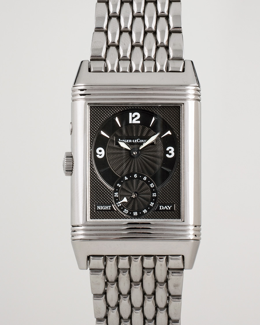 Mies | Pre-Owned & Vintage Watches | Jaeger-LeCoultre Pre-Owned | Reverso Duoface 270.840 Steel Silver Black