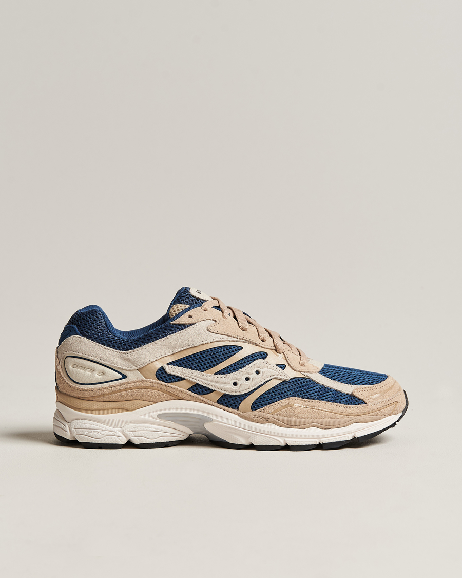 Mies | Saucony Progrid Omni 9 Running Sneaker Beige/Blue | Saucony | Progrid Omni 9 Running Sneaker Beige/Blue