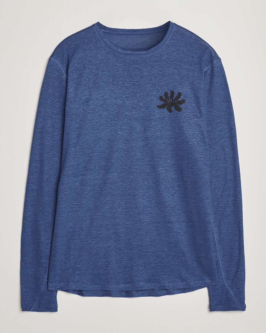 Mies | T-paidat | District Vision | Suhka Hemp Long Sleeve T-Shirt Ocean Blue