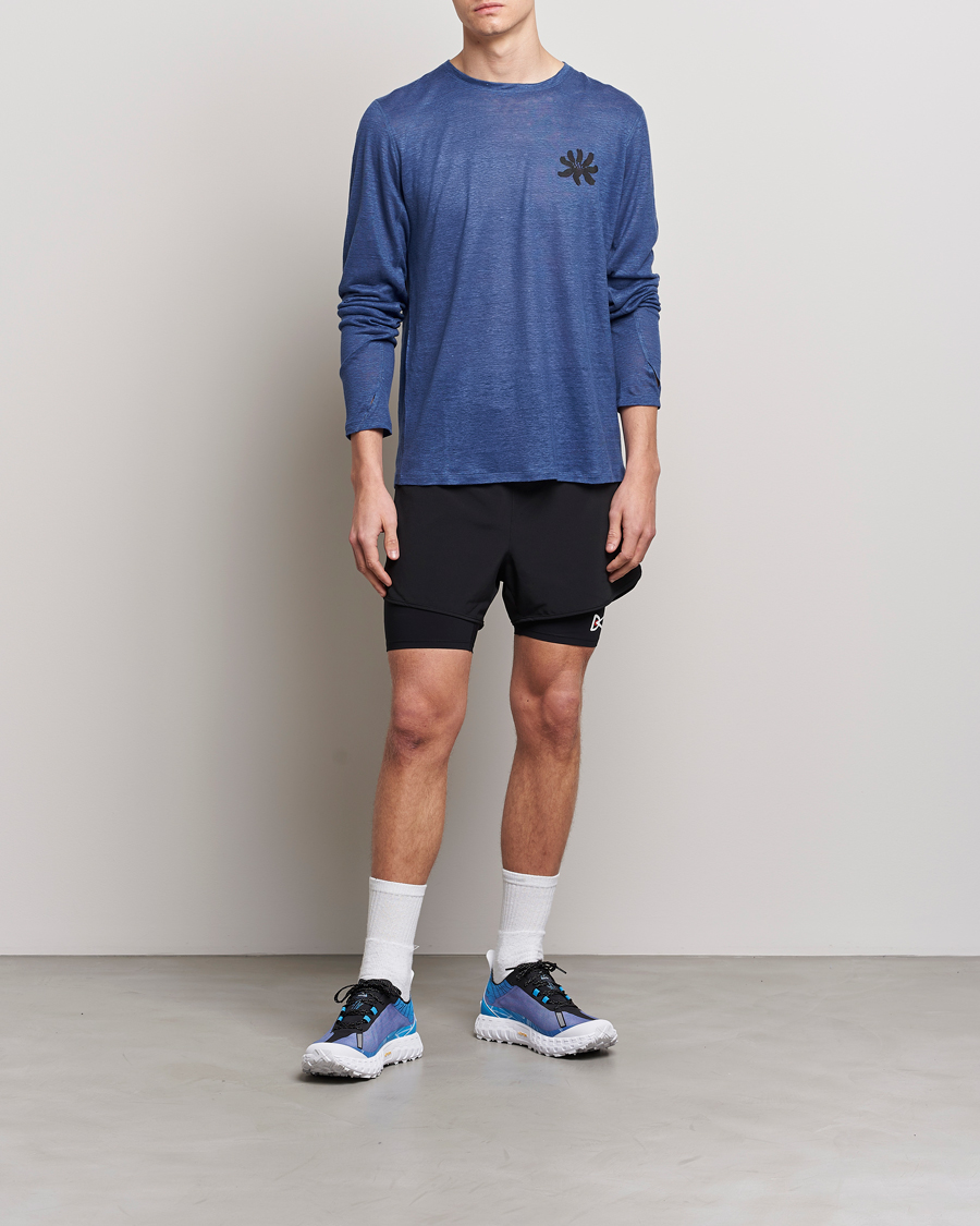 Mies | T-paidat | District Vision | Suhka Hemp Long Sleeve T-Shirt Ocean Blue