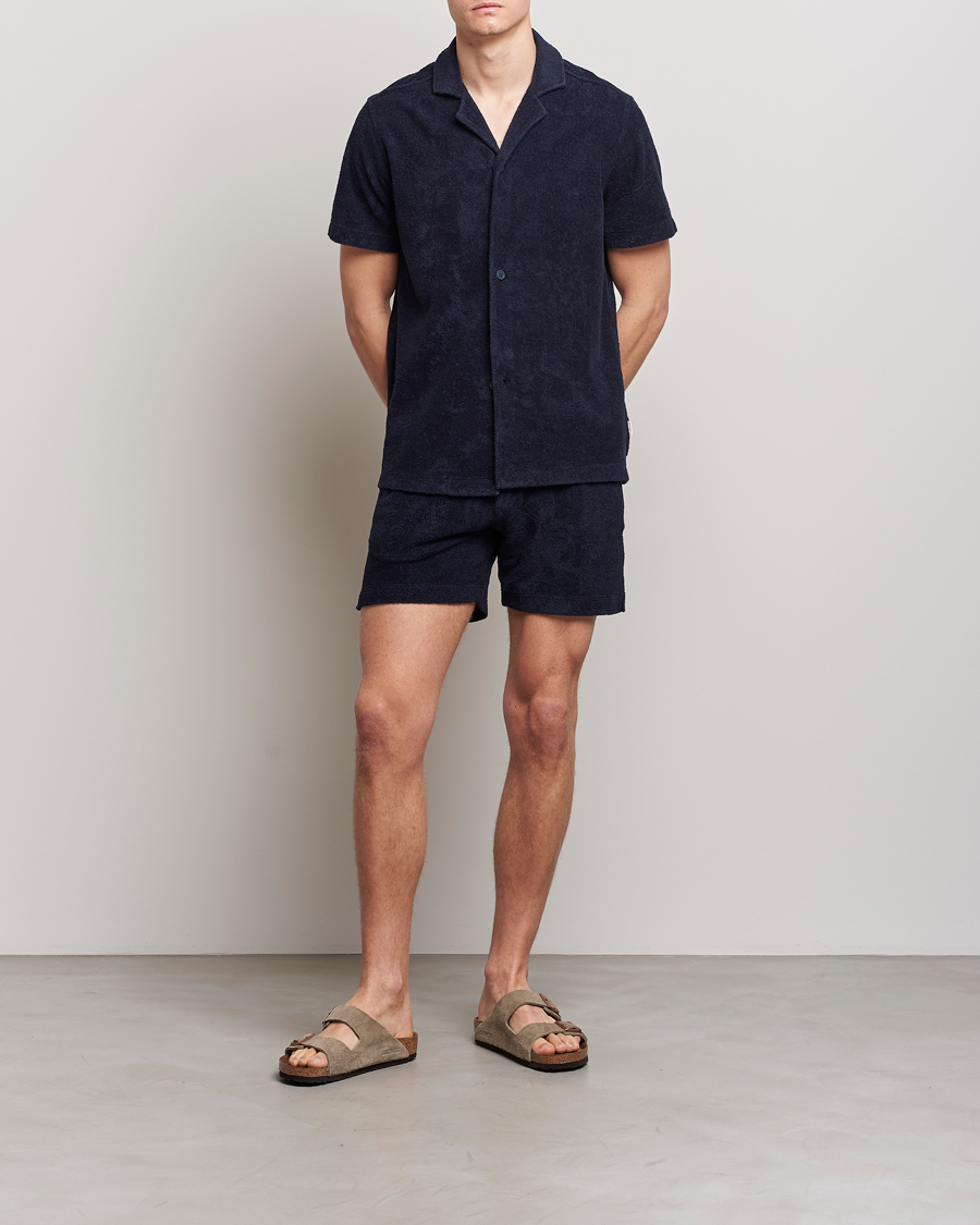 Mies | Shortsit | Orlebar Brown | Bulldog Towelling Shorts Night Iris