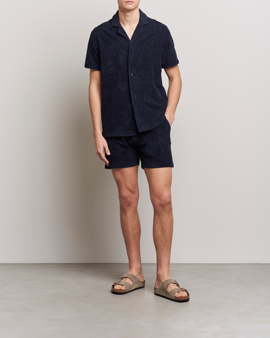 Mies | Kauluspaidat | Orlebar Brown | Howell Short Sleeve Terry Shirt Night Iris