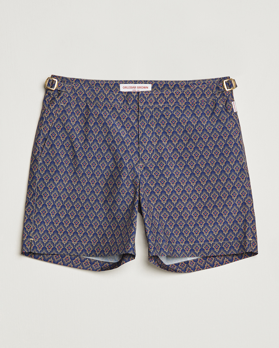 Mies | Uimahousut | Orlebar Brown | Bulldog Sunny Deco Printed Swimshorts Midnight Navy