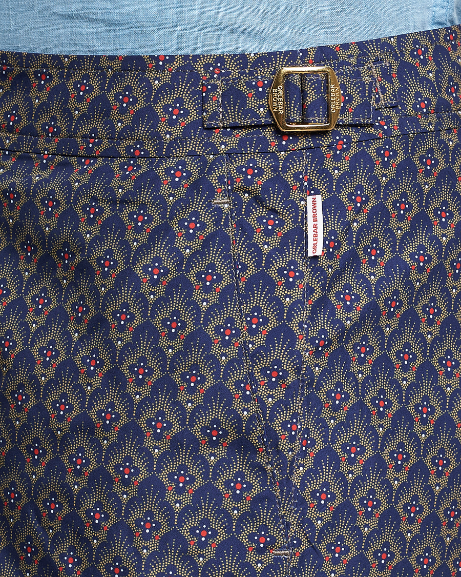 Mies | Uimahousut | Orlebar Brown | Bulldog Sunny Deco Printed Swimshorts Midnight Navy