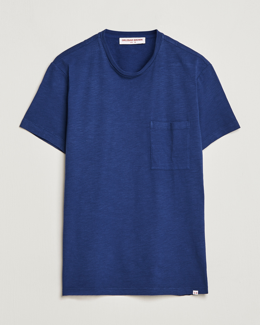 Mies | T-paidat | Orlebar Brown | OB Classic Garment Dyed Cotton T-Shirt Lagoon Blue