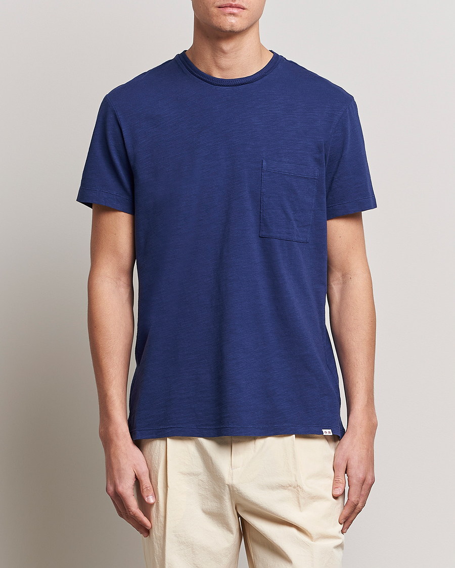 Mies | Orlebar Brown | Orlebar Brown | OB Classic Garment Dyed Cotton T-Shirt Lagoon Blue