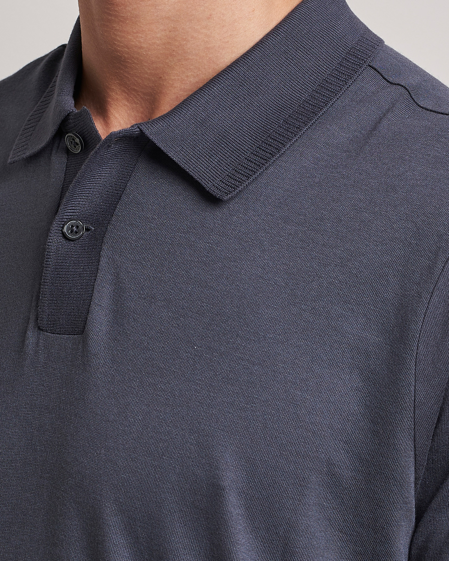 Mies | Pikeet | Orlebar Brown | Jarrett Knitted Rib Polo Piranha Grey