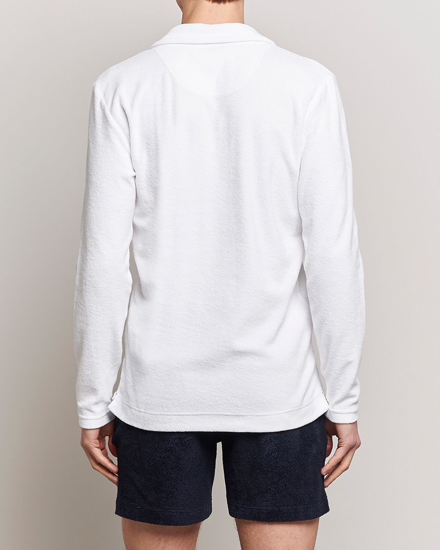 Mies | Puserot | Orlebar Brown | Terry Long Sleeve OB Stripe White