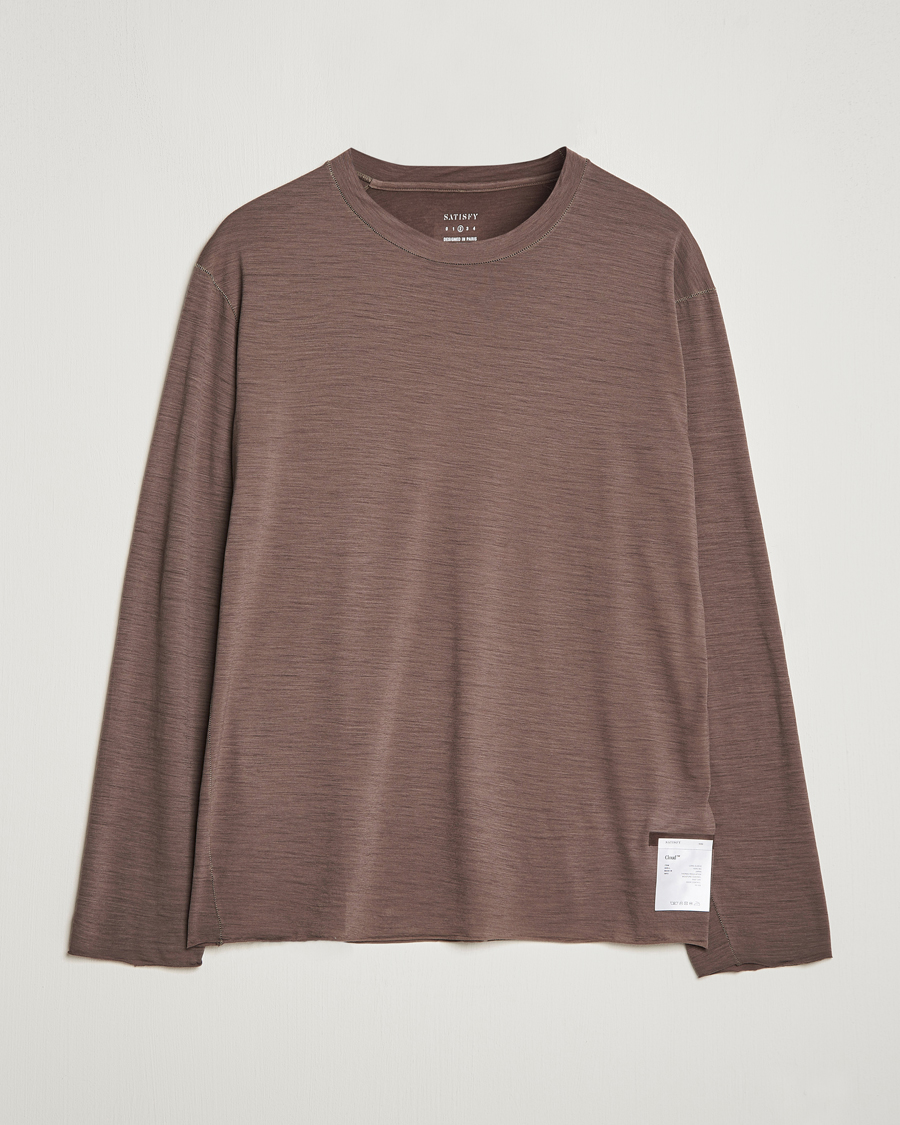 Mies | T-paidat | Satisfy | CloudMerino Long Tee Warm Stone