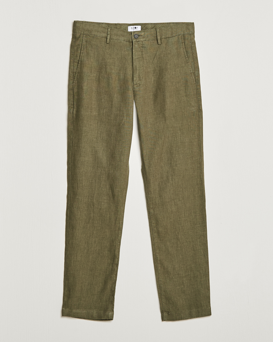 Mies | Housut | NN07 | Karl Linen Trousers Army
