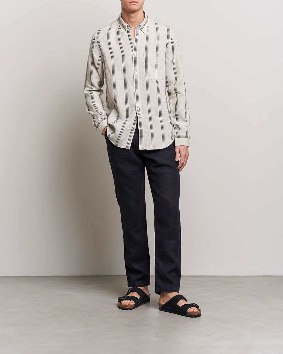 Mies | Housut | NN07 | Karl Linen Trousers Black