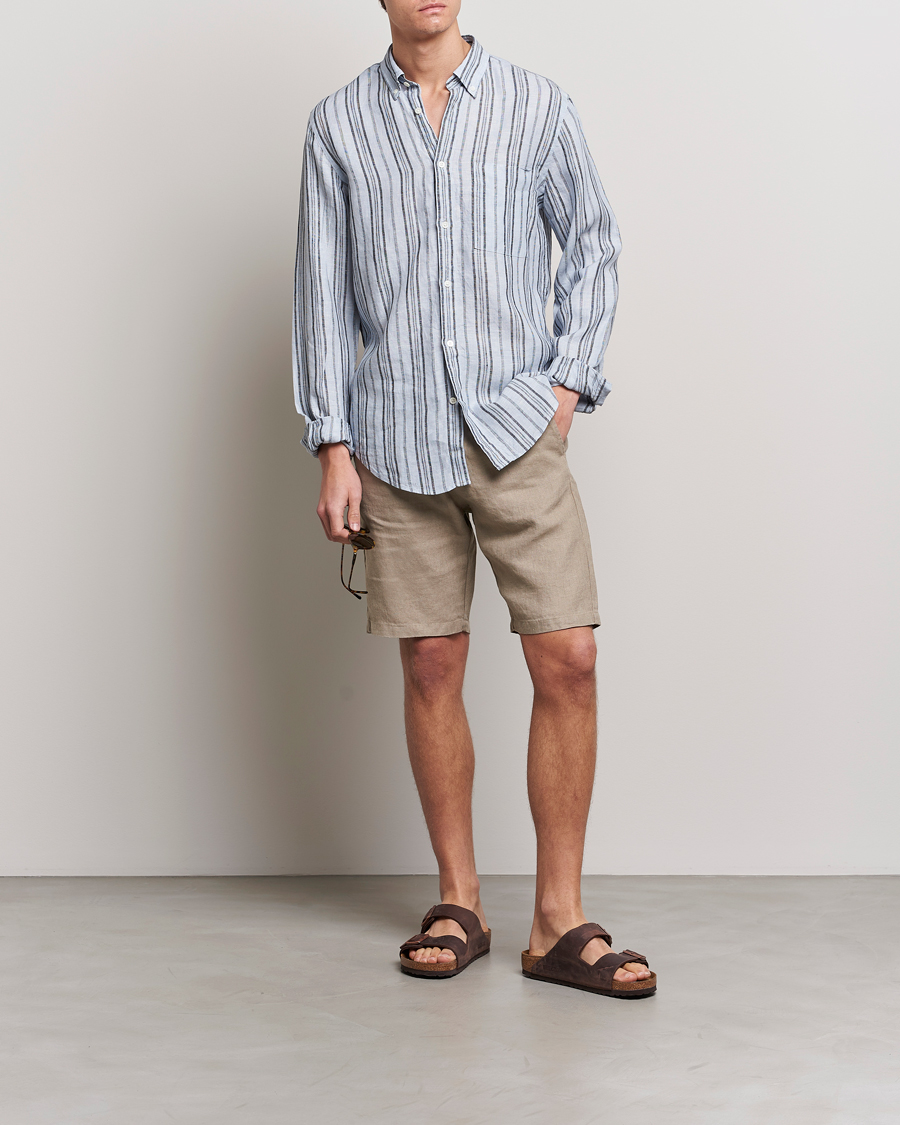 Mies | Shortsit | NN07 | Crown Linen Shorts Greige