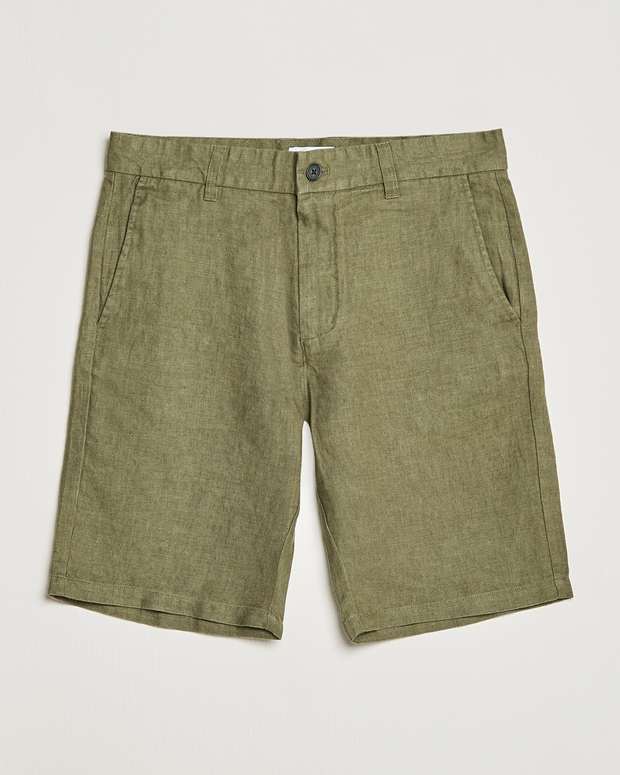 Mies |  | NN07 | Crown Linen Shorts Army