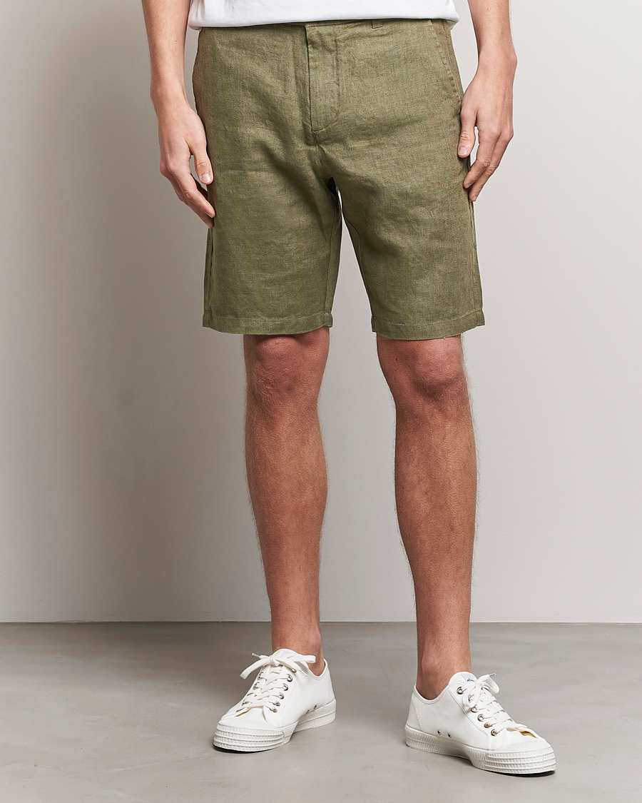 Mies | Shortsit | NN07 | Crown Linen Shorts Army