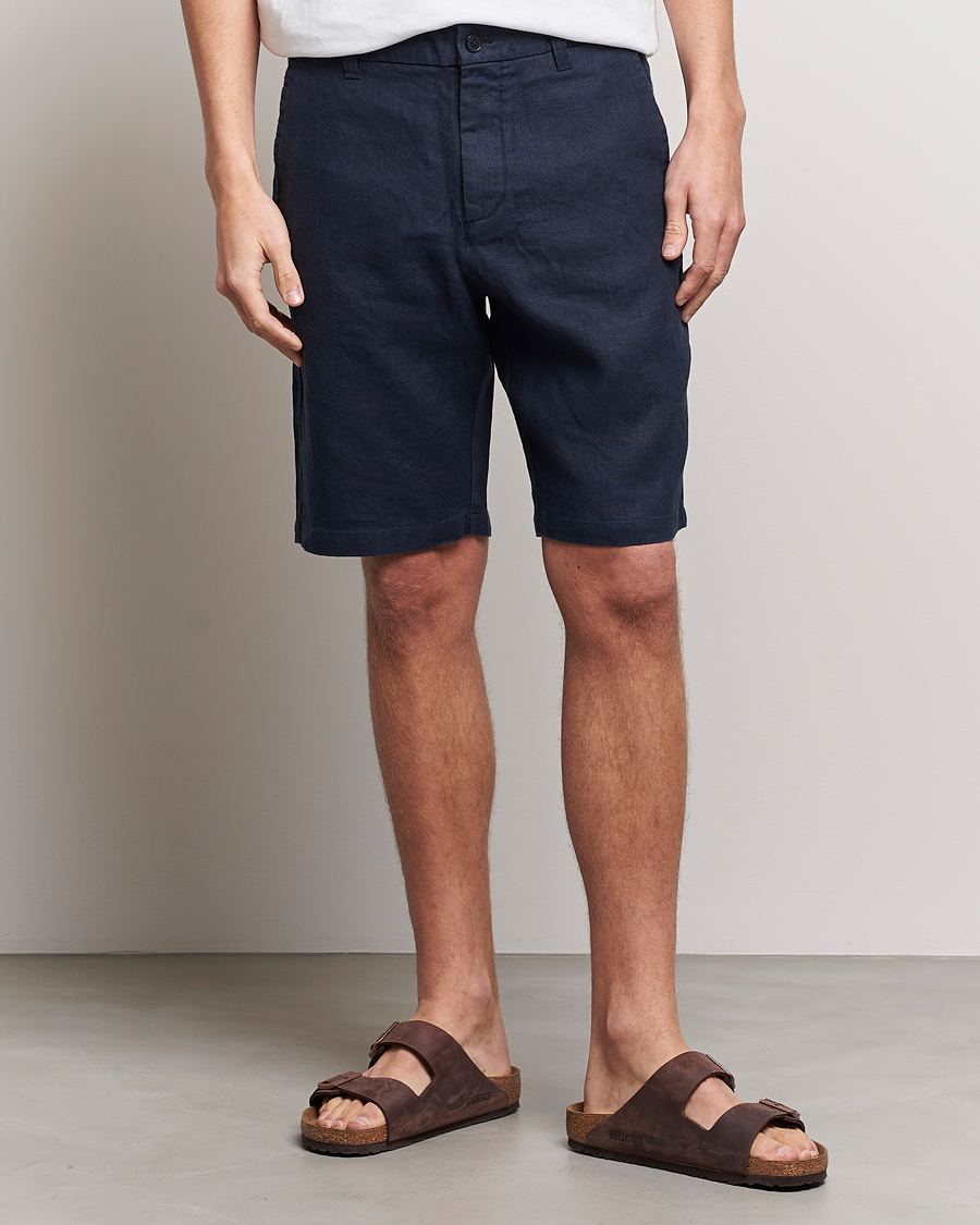 Mies | Pellavashortsit | NN07 | Crown Linen Shorts Navy