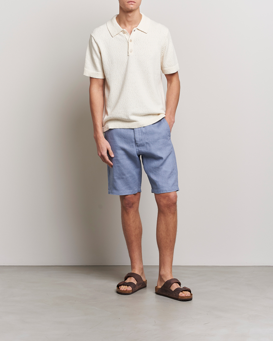 Mies | Shortsit | NN07 | Crown Linen Shorts Dust Blue