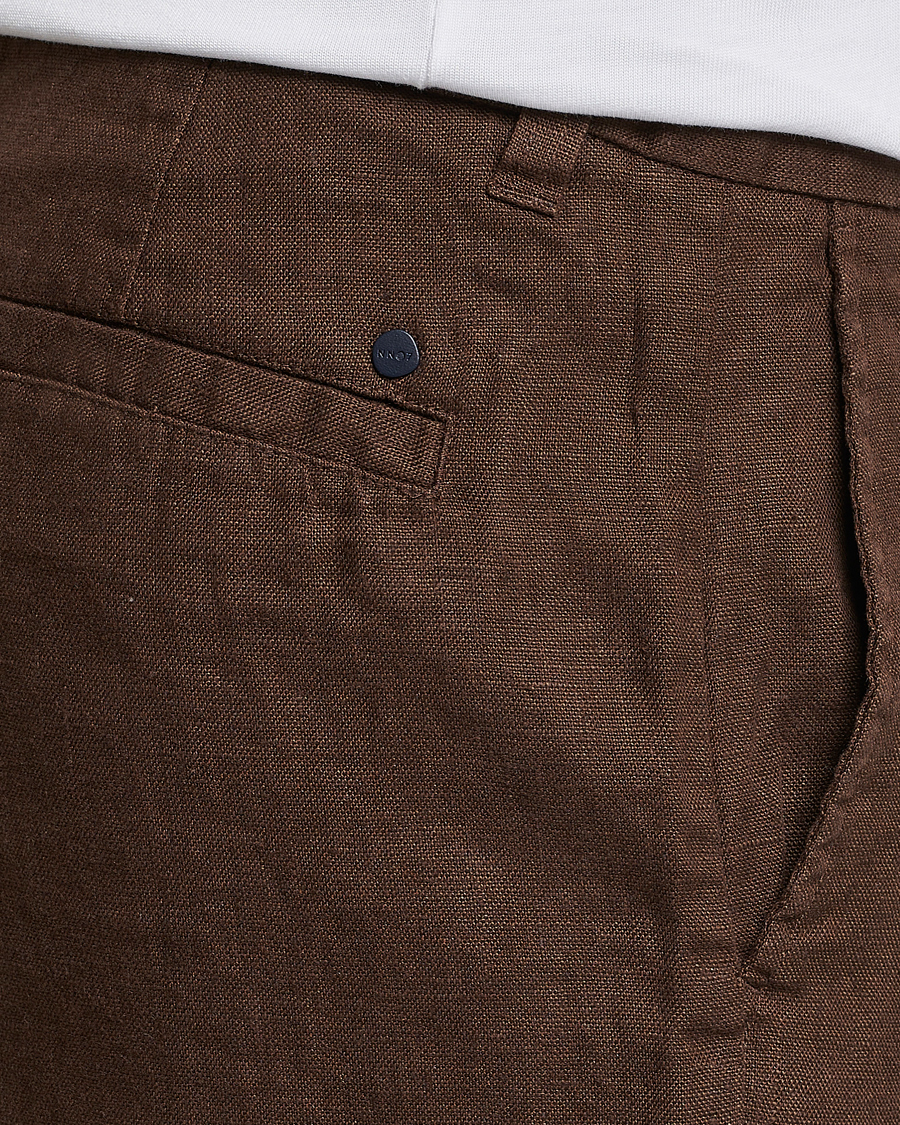 Mies | Shortsit | NN07 | Crown Linen Shorts Brown