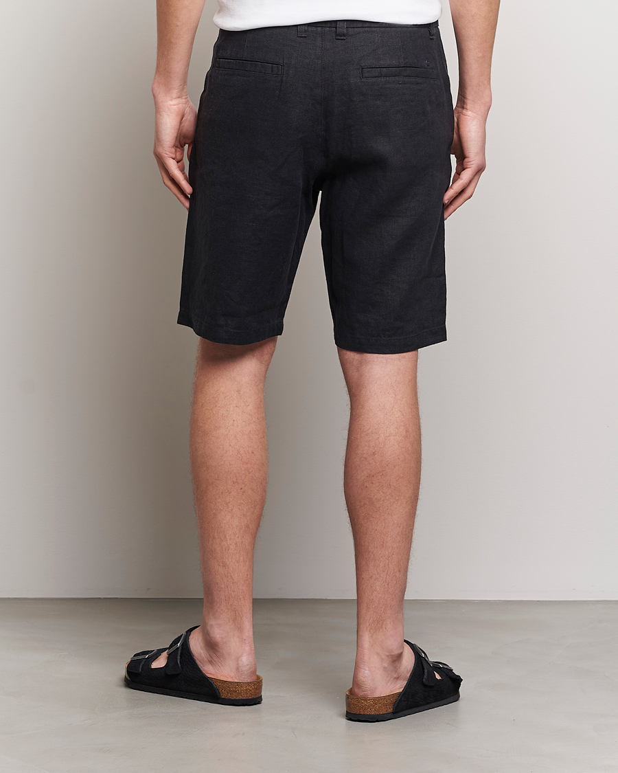 Mies | Shortsit | NN07 | Crown Linen Shorts Black