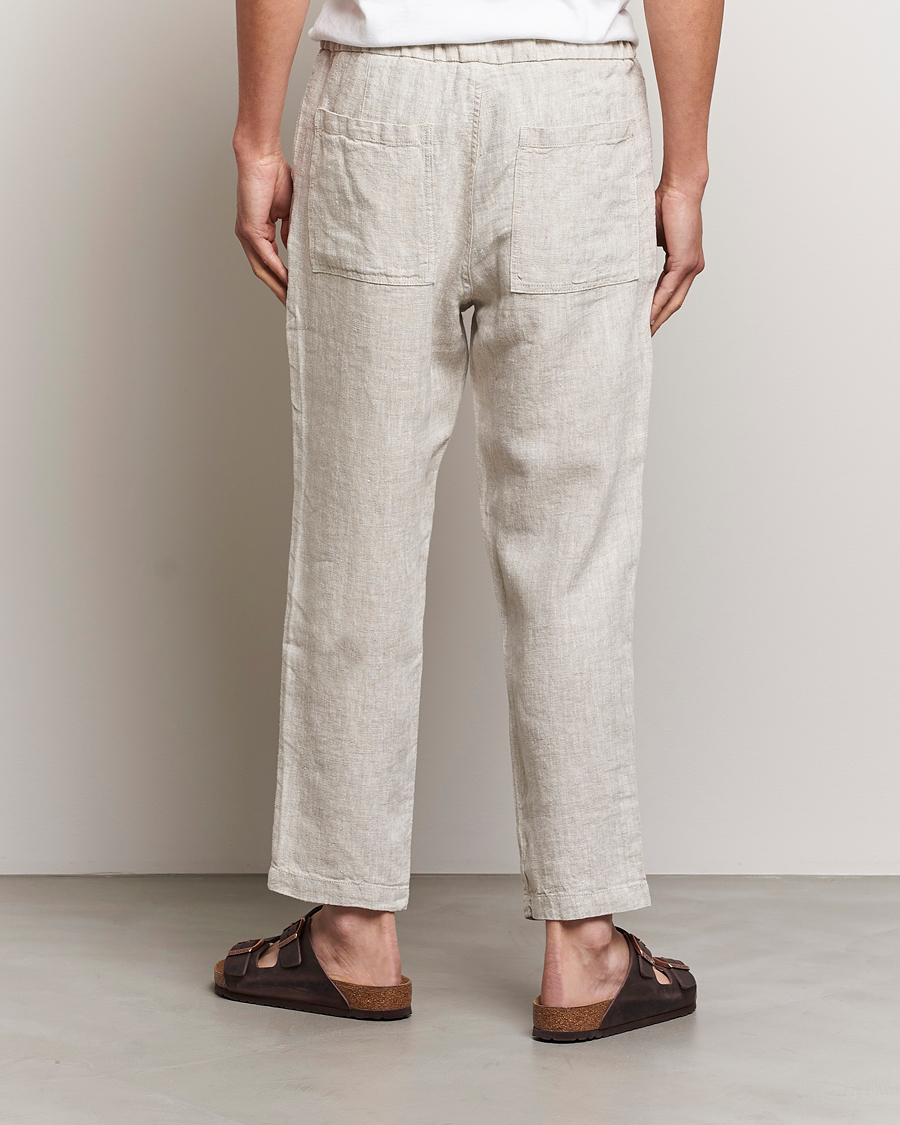 Mies | Housut | NN07 | Keith Drawstring Linen Trousers Oat
