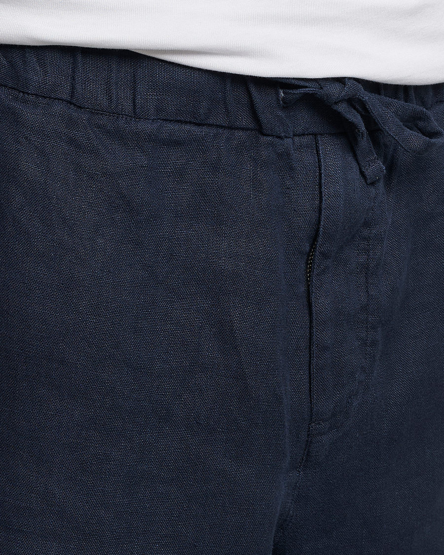 Mies | Shortsit | NN07 | Keith Drawstring Linen Shorts Navy