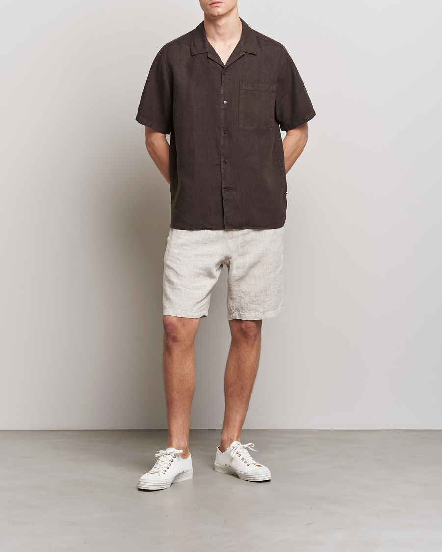 Mies | Shortsit | NN07 | Keith Drawstring Linen Shorts Oat