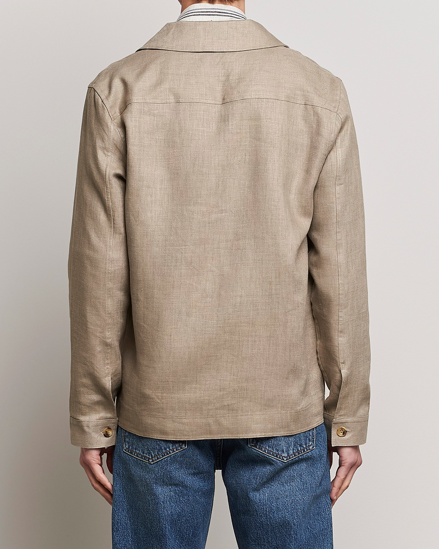 Mies | Kauluspaidat | NN07 | Olav Linen Overshirt Greige