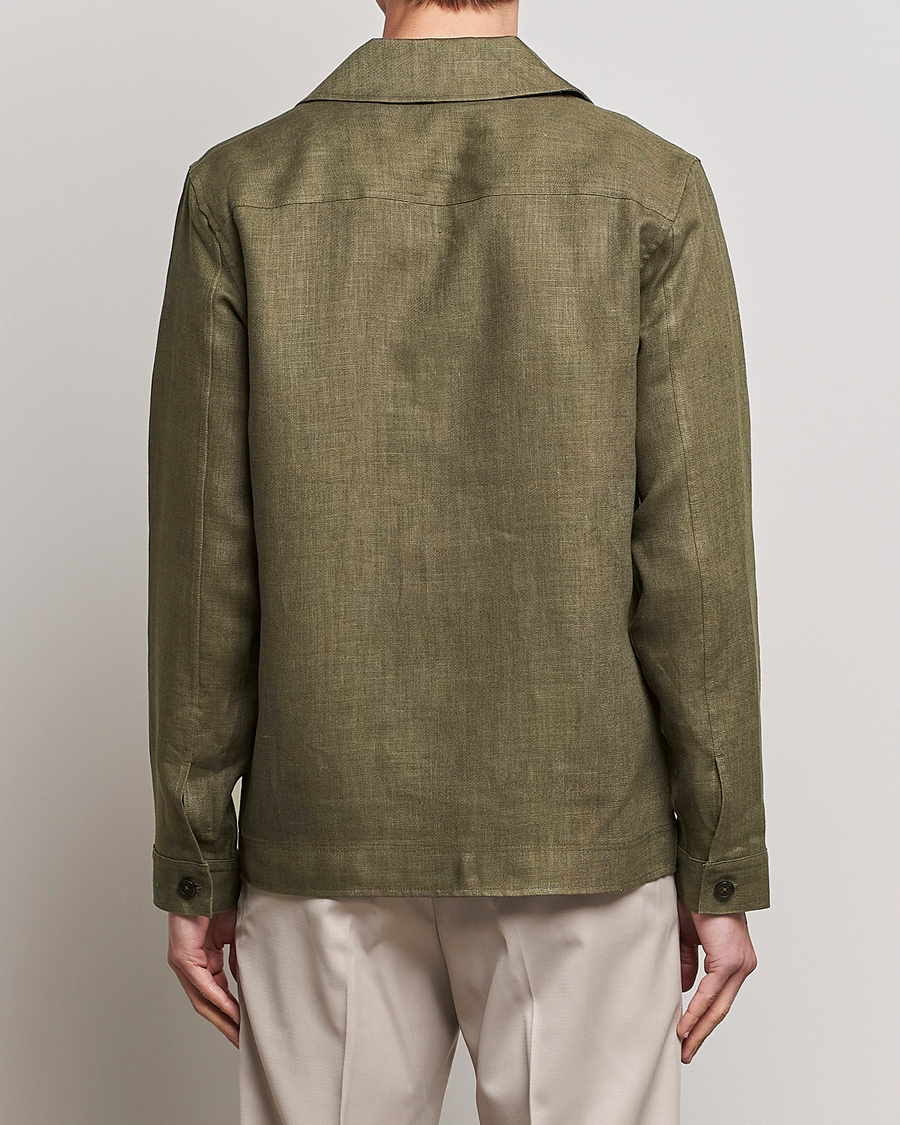 Mies | Kauluspaidat | NN07 | Olav Linen Overshirt Army
