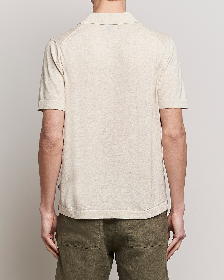 Mies | Pikeet | NN07 | Ryan Cotton/Linen Polo Oat