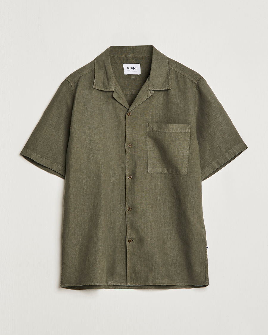 Mies | Kauluspaidat | NN07 | Julio Linen Resort Shirt Army