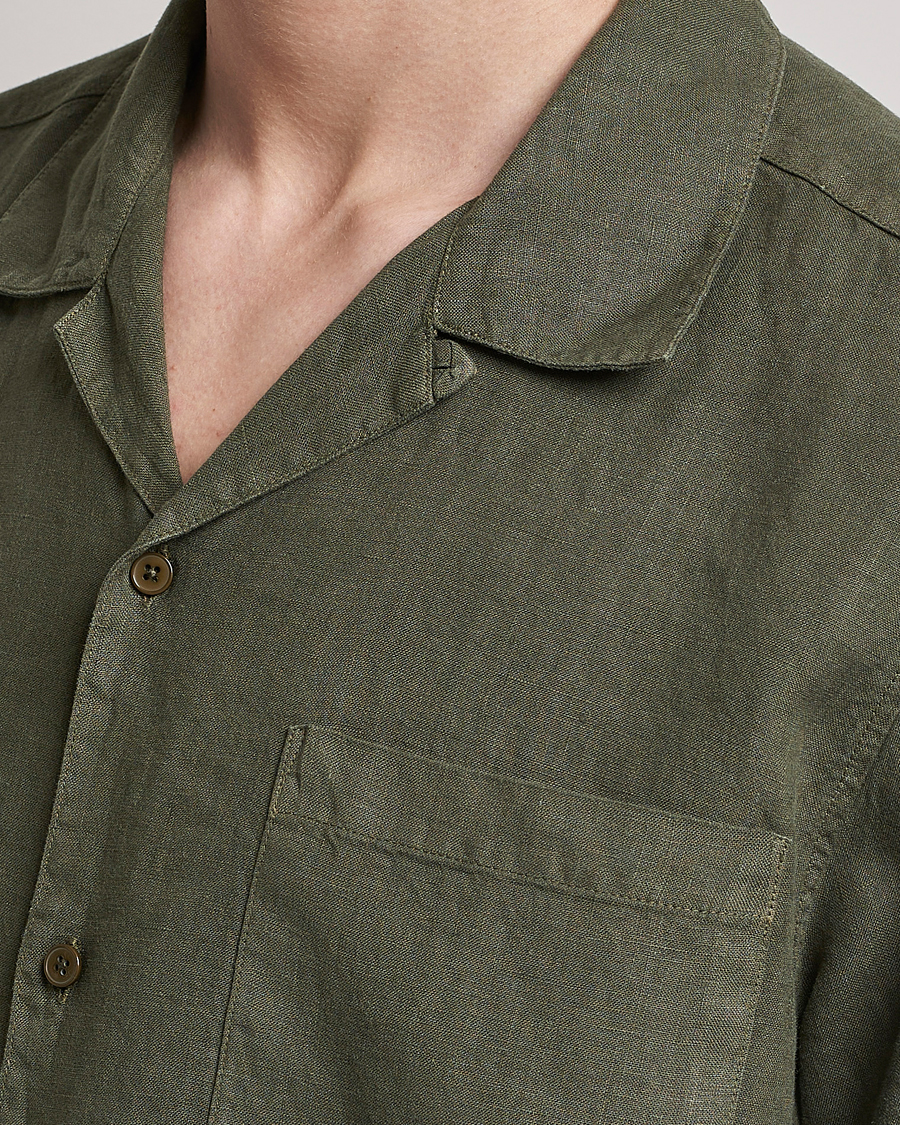 Mies | Kauluspaidat | NN07 | Julio Linen Resort Shirt Army