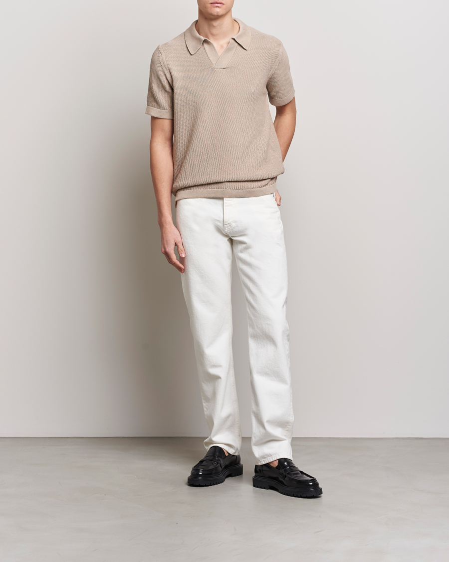 Mies | Pikeet | NN07 | Ryan Organic Cotton Polo Greige