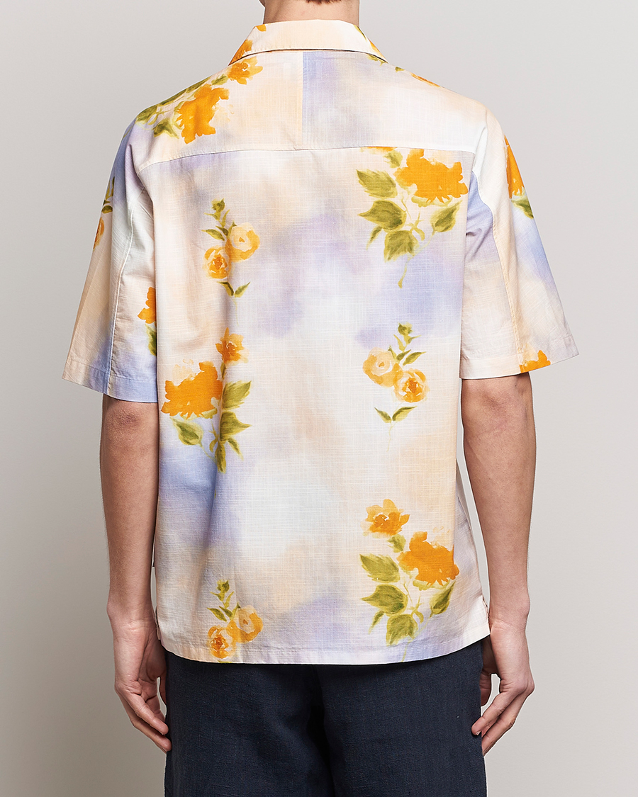 Mies | Kauluspaidat | NN07 | Ole Short Sleeve Printed Cotton/Tencel Shirt Multi