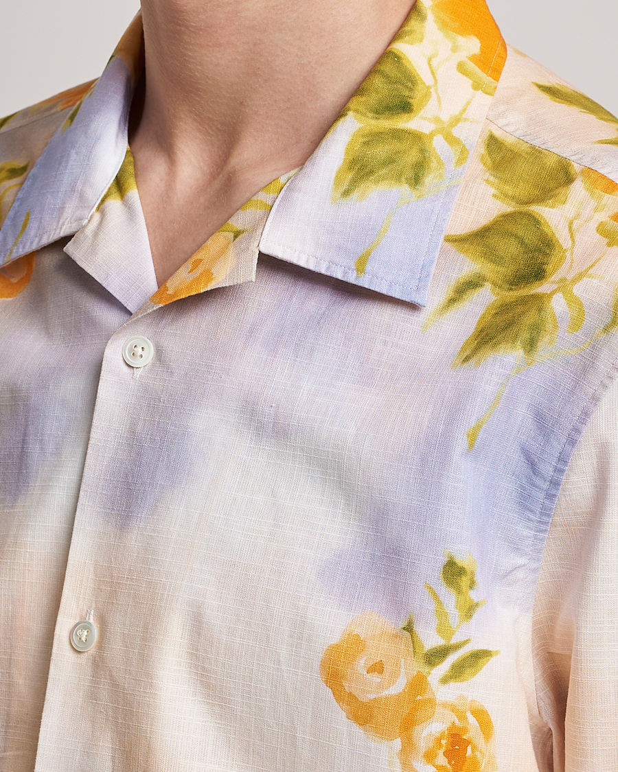 Mies | Kauluspaidat | NN07 | Ole Short Sleeve Printed Cotton/Tencel Shirt Multi