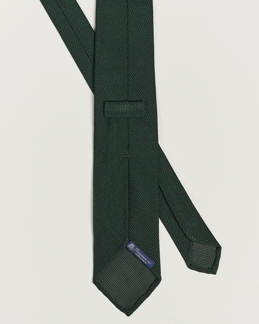 Mies | Solmiot | Finamore Napoli | Grenadine Silk Tie Forest Green