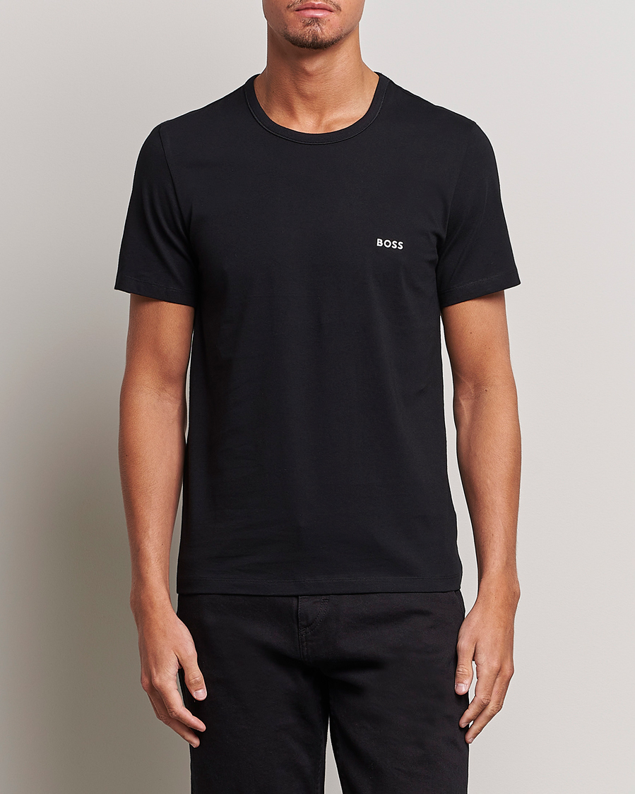 Mies | Mustat t-paidat | BOSS BLACK | 3-Pack Crew Neck T-Shirt Navy/Blue/Black